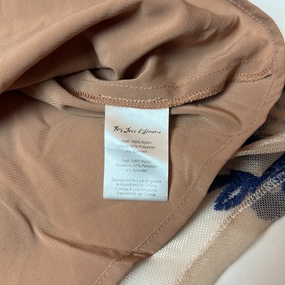 “For Love and Lemons” embroidered floral dress with mesh sheer sleeves - Picture 6 of 15